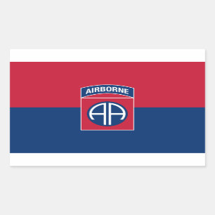 82nd Airborne Division Flag Military Veteran Rectangular Sticker