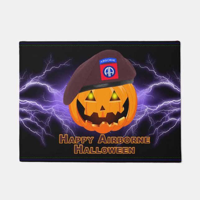 82nd Airborne Division – Happy Airborne Halloween! Doormat (Front)