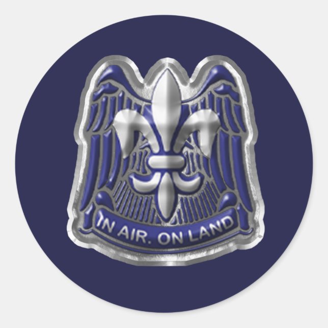 82nd Airborne Division "In Air On Land" Classic Round Sticker (Front)