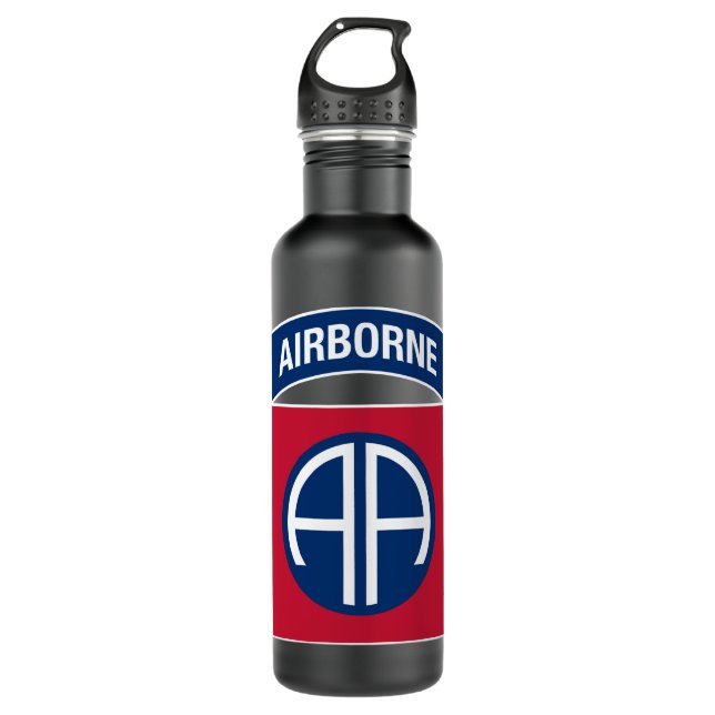 82nd Airborne Division Insignia Military Veteran 710 Ml Water Bottle (Front)
