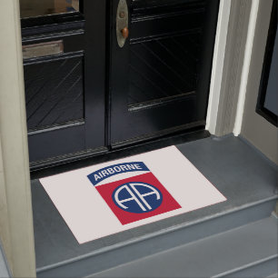 82nd Airborne Division Insignia Military Veteran Doormat