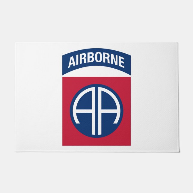 82nd Airborne Division Insignia Military Veteran Doormat (Front)