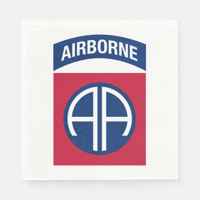 82nd Airborne Division Insignia Military Veteran Napkin (Front)