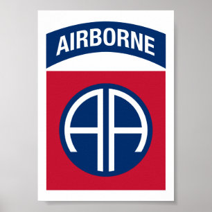 82nd Airborne Division Insignia Military Veteran Poster