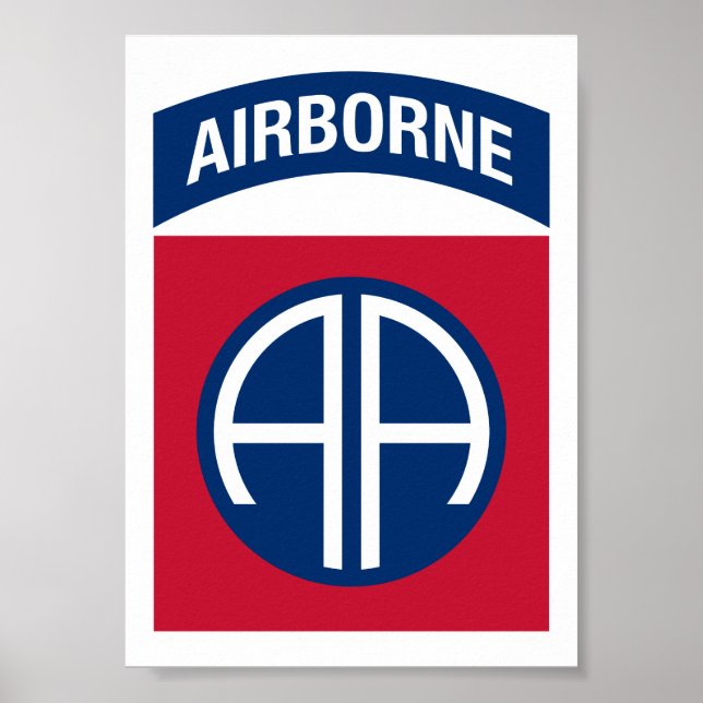 82nd Airborne Division Insignia Military Veteran Poster (Front)