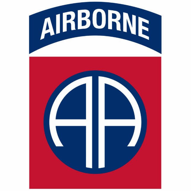 82nd Airborne Division Insignia Military Veteran Standing Photo Sculpture (Front)