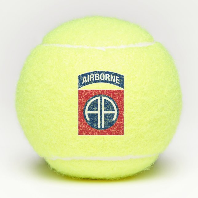 82nd Airborne Division Insignia Military Veteran Tennis Balls (Front)