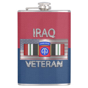 82nd Airborne Division Iraq Veteran Hip Flask