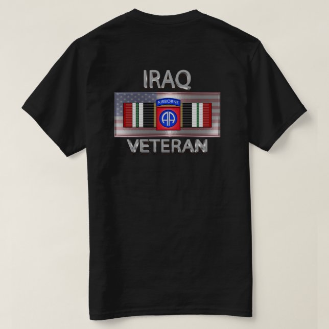 82nd Airborne Division Iraq Veteran T-Shirt (Design Back)