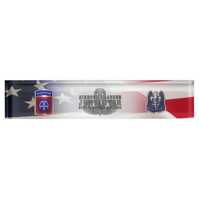82nd Airborne Division Jumpmaster Nameplate (Front)