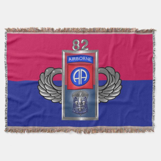 82nd Airborne Division - Lower Price Throw Blanket (Front)