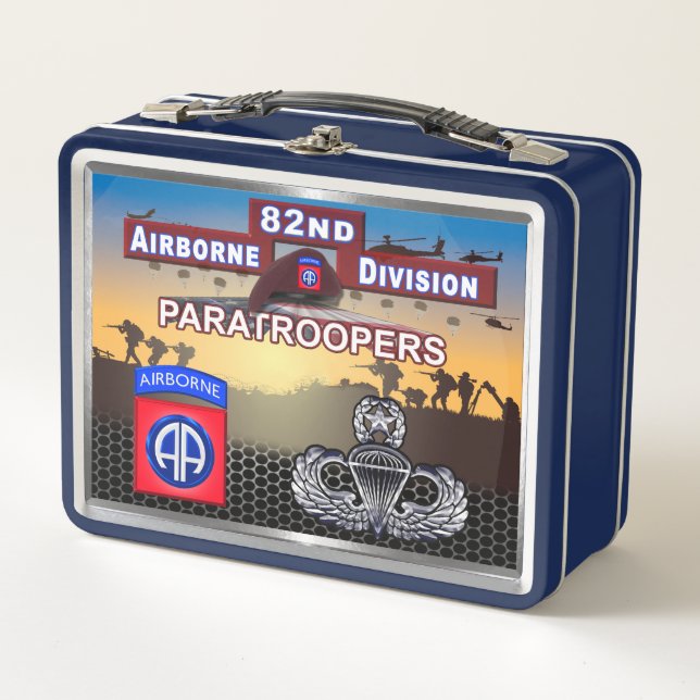 82nd Airborne Division  Metal Lunch Box (Front)