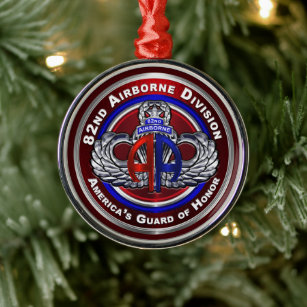 82nd Airborne Division  Metal Tree Decoration