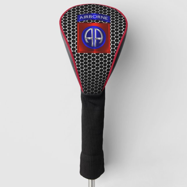 82nd Airborne Division "Metallic Design" Golf Head Cover (Front)