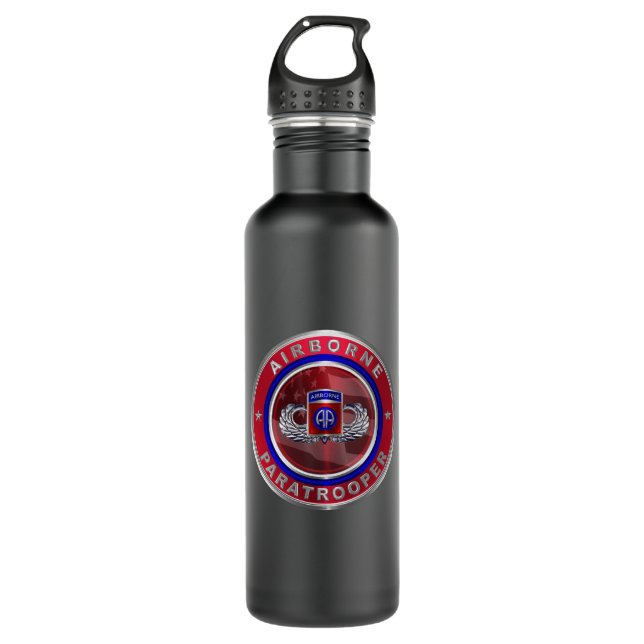 82nd Airborne Division “PARATROOPER” 710 Ml Water Bottle (Front)
