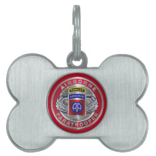82nd Airborne Division Paratrooper Pet ID Tag