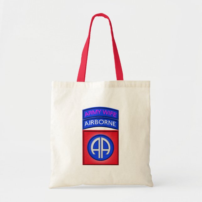 82nd Airborne Division “Paratrooper Wife” Tote Bag (Front)