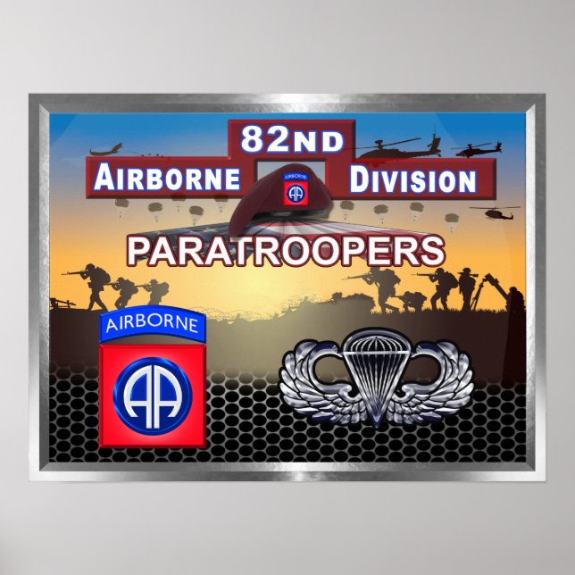82nd Airborne Division Paratroopers Poster (Front)