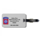 82nd airborne division patch luggage tag