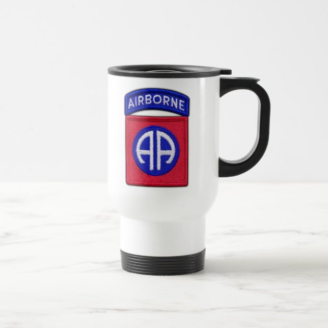 82nd airborne division patch travel mug (Right)