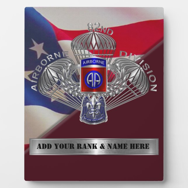 82nd Airborne Division  Plaque (Front)