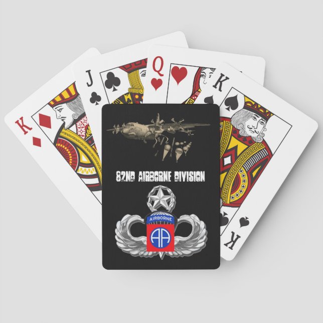 82nd airborne division poker cards (Back)