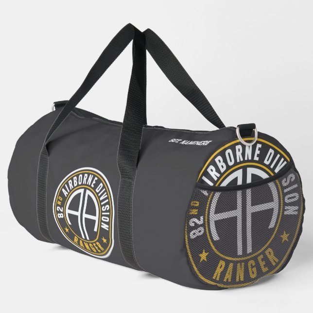 82nd Airborne Division "Ranger" Status Custom Duffle Bag (Right Corner)