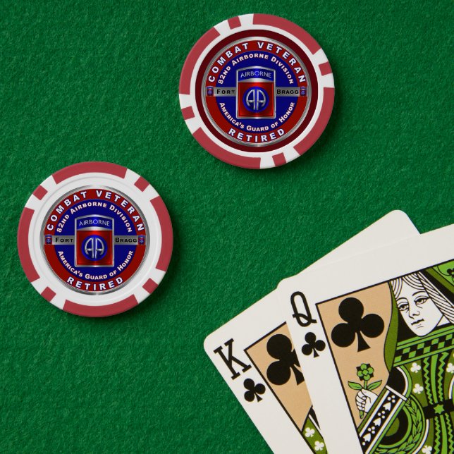 82nd Airborne Division Retired  Poker Chips (Poker Table (Double))