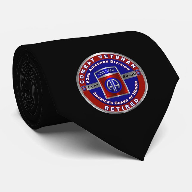 82nd Airborne Division  RETIRED Tie (Rolled)