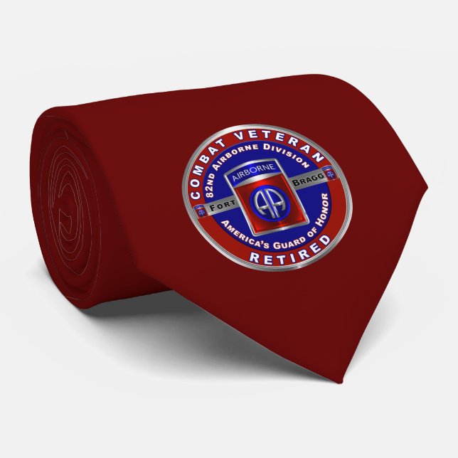 82nd Airborne Division  RETIRED Tie (Rolled)