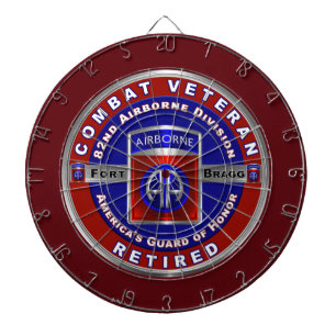 82nd Airborne Division Retired Veteran Dartboard