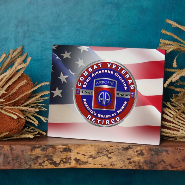 82nd Airborne Division Retired Veteran Plaque (Side)