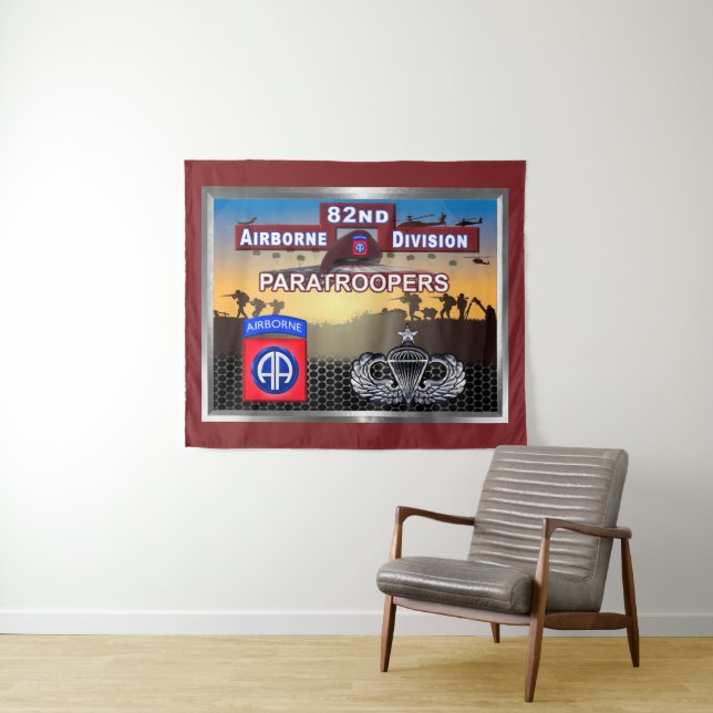 82nd Airborne Division Senior Wings Tapestry (In Situ (Horizontal))