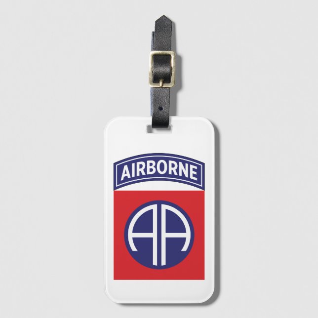 82nd Airborne Division Service Badge Luggage Tag (Front Vertical)