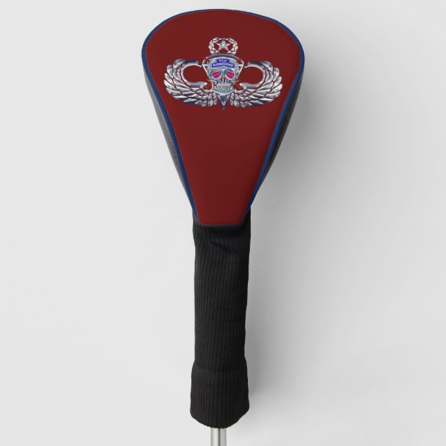 82nd Airborne Division “Silver Skull”  Golf Head Cover (Front)