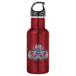 82nd Airborne Division “Spiked Skull” Red Bottle