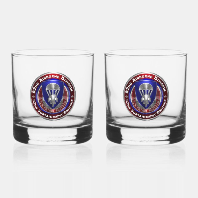 82nd Airborne Division Sustainment Brigade  Whiskey Glass (Front)