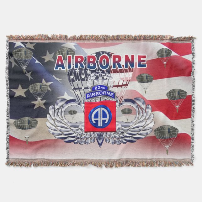 82nd Airborne Division  Throw Blanket (Front)