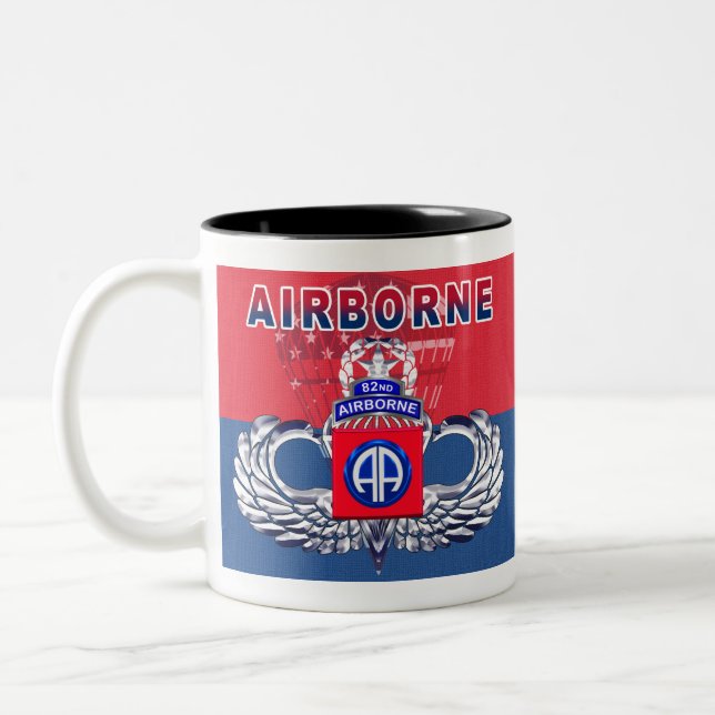 82nd Airborne Division Two-Tone Coffee Mug (Left)