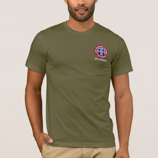 82nd Airborne Division "Veteran" Custom T-Shirt (Front)
