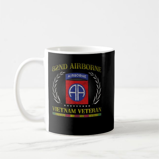 82nd Airborne Division Vietnam Veteran Fathers Day Coffee Mug (Left)