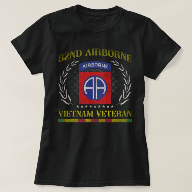 82nd Airborne Division Vietnam Veteran Fathers Day T-Shirt (Design Front)