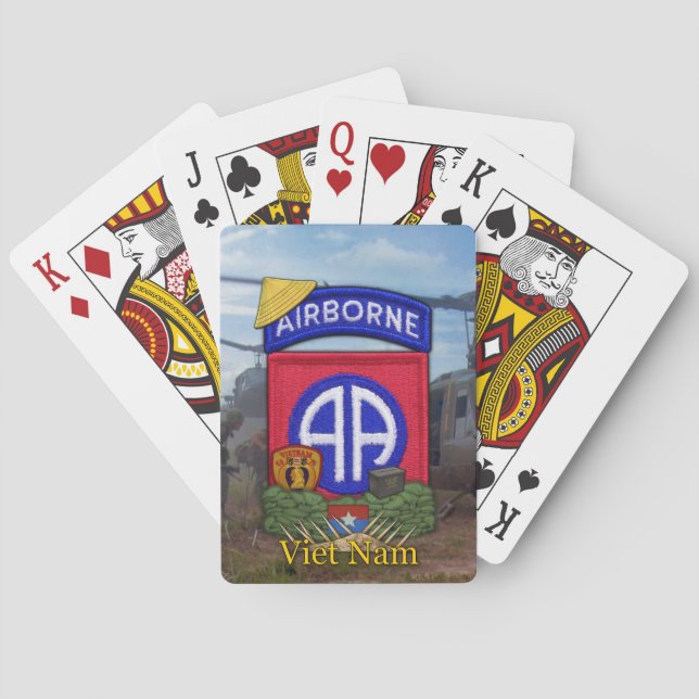 82nd airborne division vietnam veterans poker Card (Back)