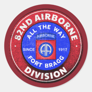 82nd Airborne Division Vintage Design Classic Round Sticker