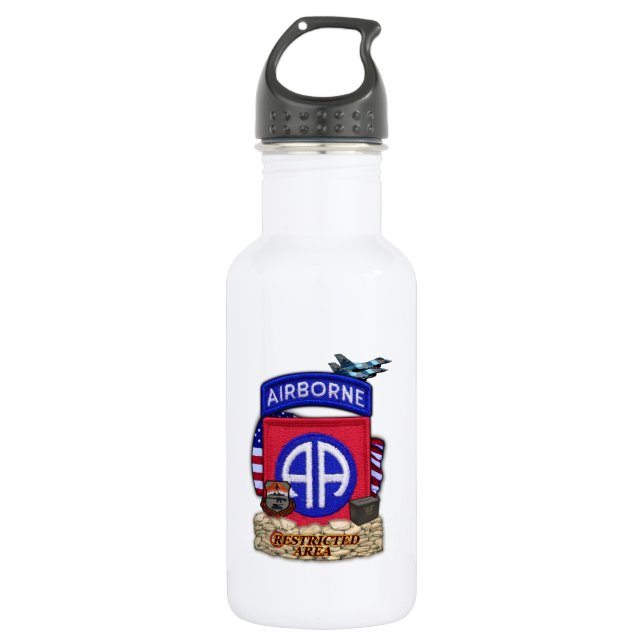 82nd airborne division war veterans vets water Bot 532 Ml Water Bottle (Front)