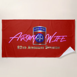 82nd Airborne Division Wife Beach Towel