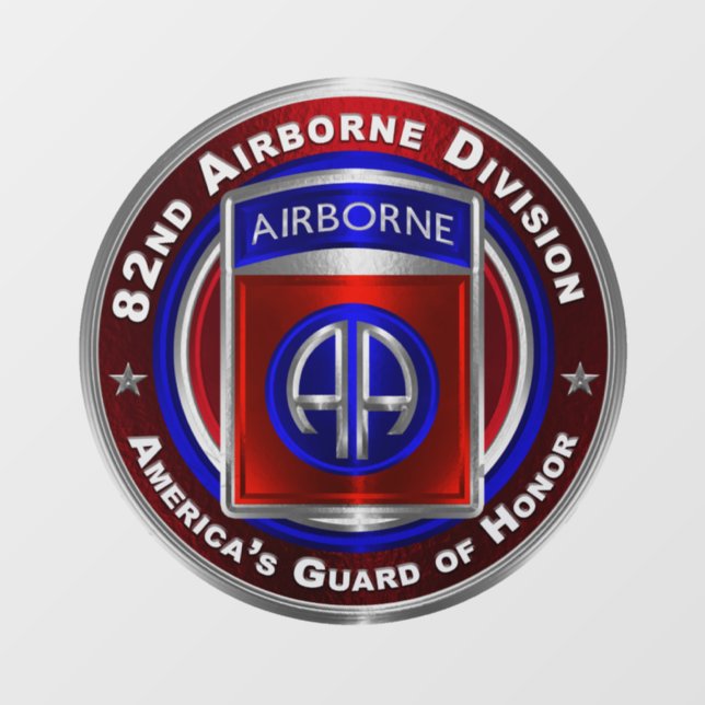 82nd Airborne Division  Window Cling (Sheet)