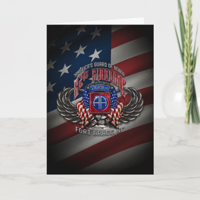 82nd Airborne Fort Bragg Card (Front)