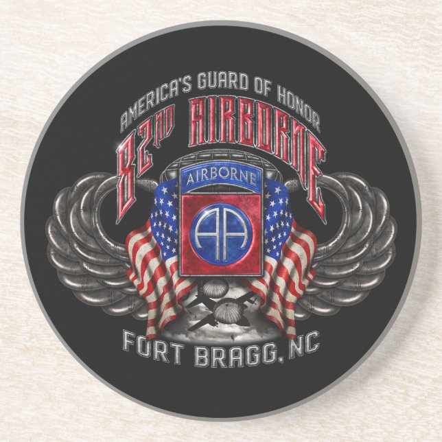 82nd Airborne Fort Bragg Coaster (Front)