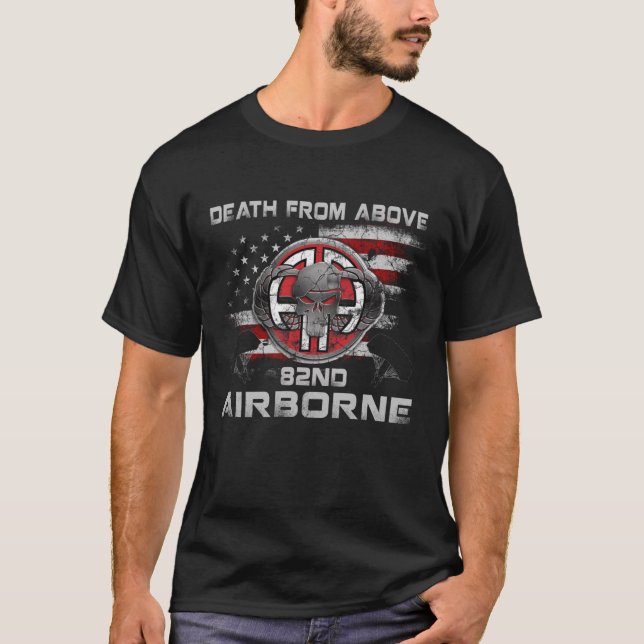 82nd Airborne  Ft Bragg NC Death From Above Tshirt (Front)